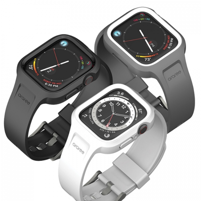 Araree - Araree Apple Watch (44/45mm) Skal/Armband Duple Pro - Vit