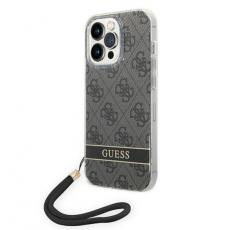 Guess - GUESS iPhone 14 Pro Max Skal Print Strap - Svart