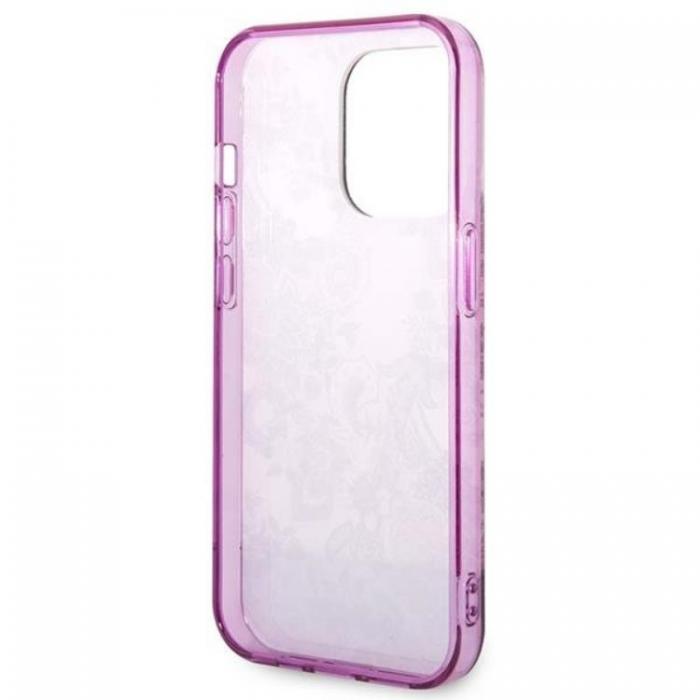 Guess - GUESS iPhone 14 Pro Skal Porcelain Collection - Fuschia