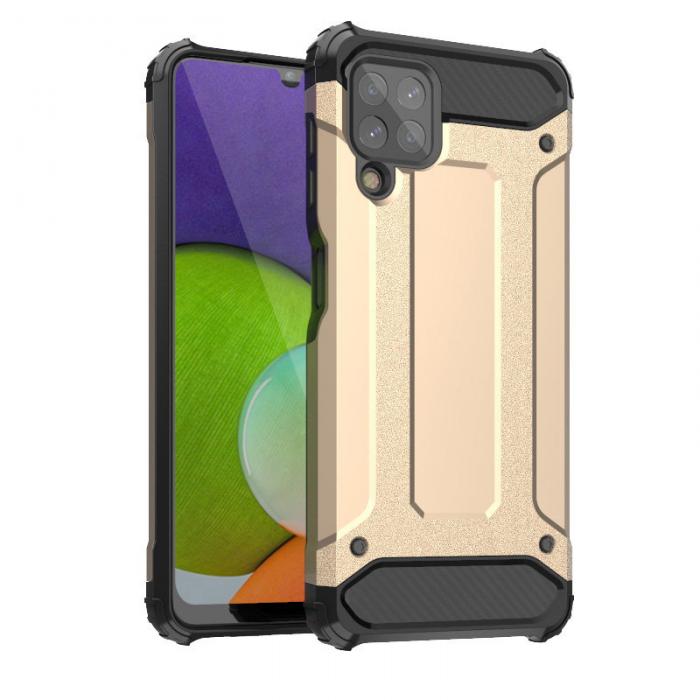 OEM - Galaxy A22 4G Skal Hybrid Armor Tough Rugged - Gyllene