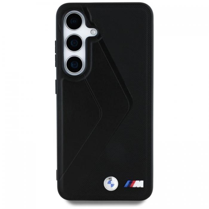 BMW - BMW Galaxy S25 Mobilskal MagSafe Lder Oversized Stripes - Svart