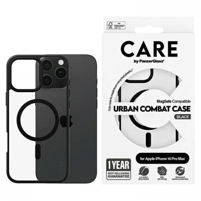 PanzerGlass - CARE By PanzerGlass iPhone 16 Pro Max Mobilskal MagSafe Urban - Svart