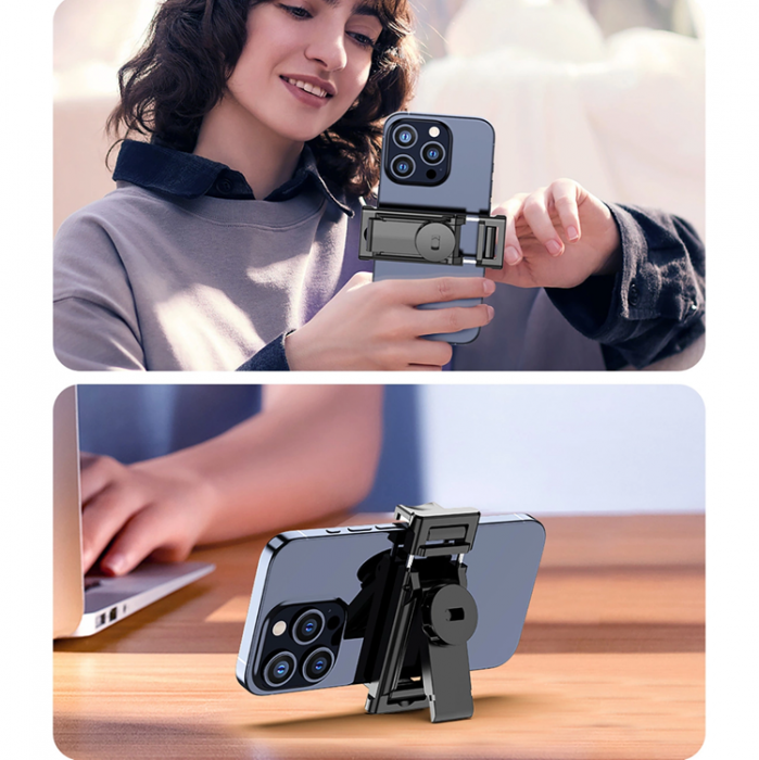 A-One Brand - Selfiestick Teleskopstativ 1.3m Auminiumlegering Med Mobilhllare