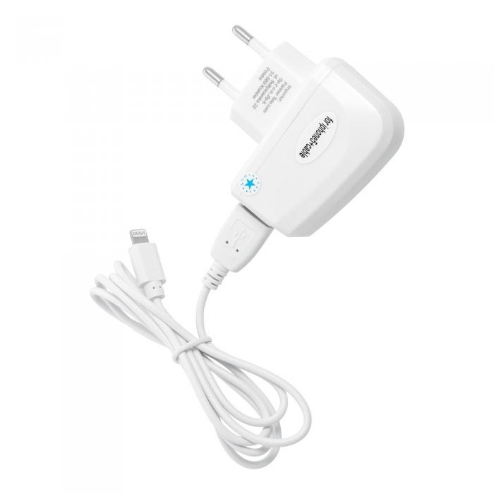 Blue Star - Travel Charger till iPhone 5/6/6s/7/8/X Blue Star Lite Vit