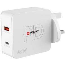 SKROSS - SKROSS Multipower 2 Pro Plus Laddare UK 1xUSB-C PD 1xUSB-A 48W