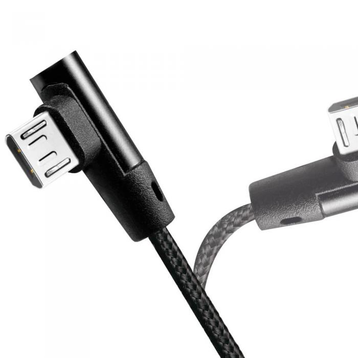 LogiLink - LogiLink Vinklad MicroUSB-kabel USB 2.0 1m