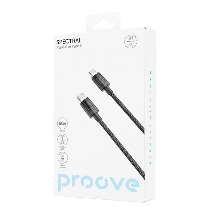 Proove - Proove USB-C - USB-C Kabel 1m Spectral - Svart