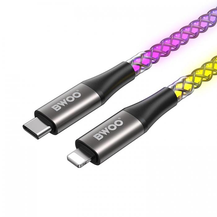 BWOO - BWOO USB-C till Lightning kabel 27W 1m RGB X279C-L Light