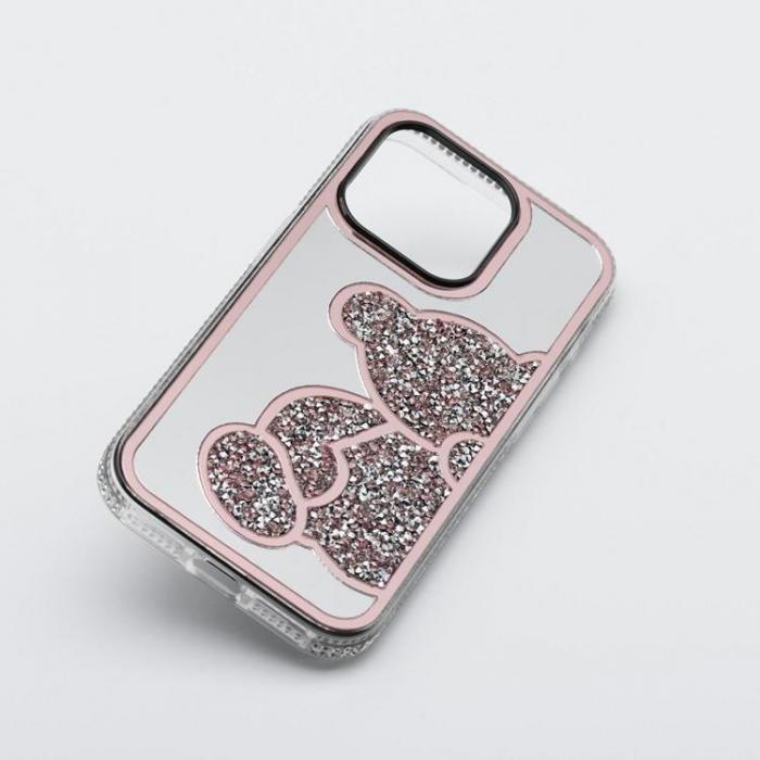 A-One Brand - iPhone 16 Mobilskal Teddy Bear - Rosa