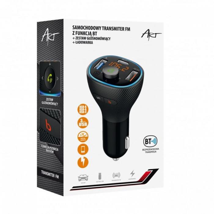 A-One Brand - FM MP3-Sndare Bluetooth 5.0 + USB A QC3.0 + Typ C 30W ART FM-73 ART