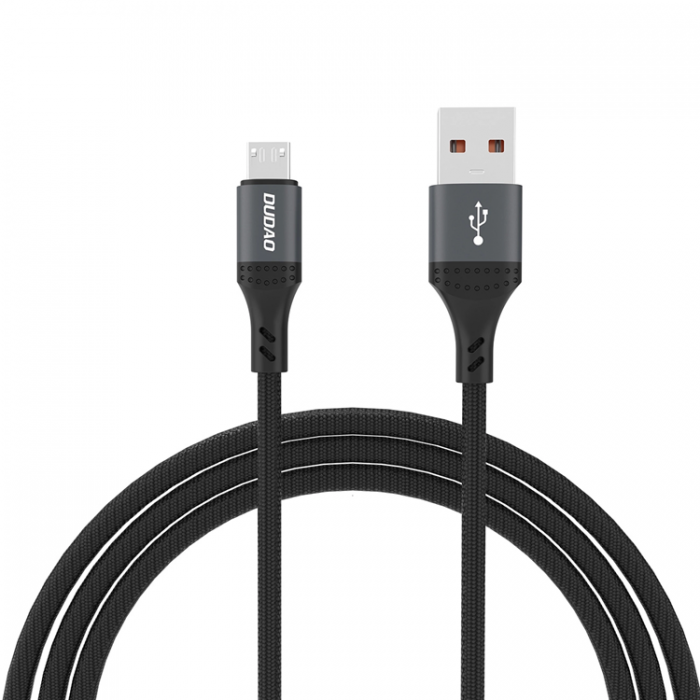 Dudao - Dudao L3SM USB-A - MicroUSB 3A 1.2m Braided Kabel - Svart