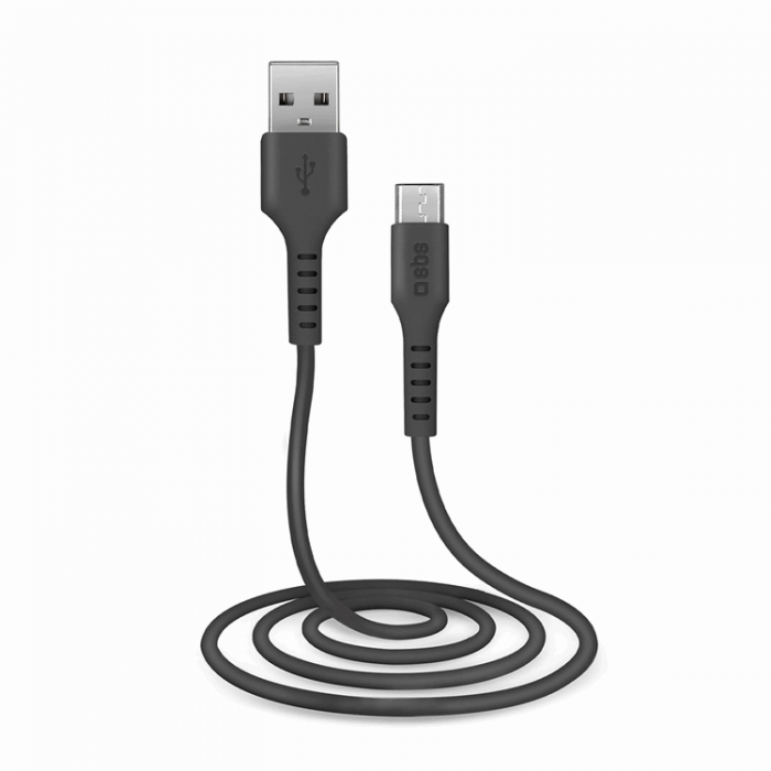 SBS - SBS USB-A - Micro-USB Kabel 1m - Svart