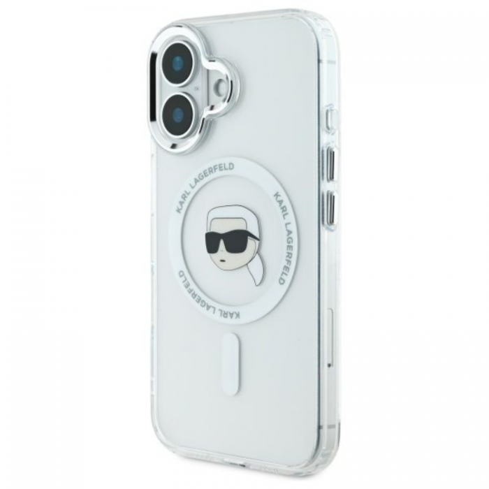 KARL LAGERFELD - Karl Lagerfeld iPhone 16 Plus Mobilskal MagSafe IML Metal Head