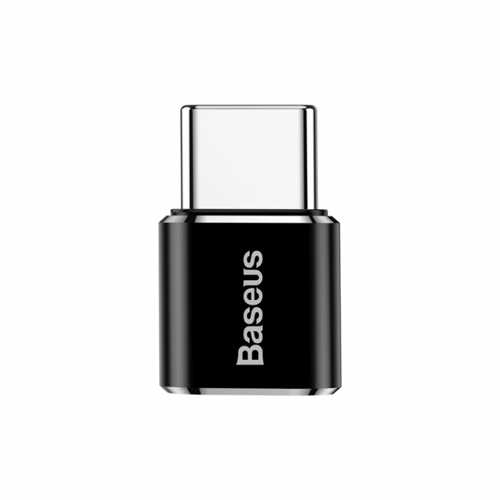 BASEUS - Baseus Mini Micro-USB till USB-C Adapter - Svart