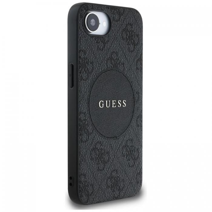 Guess - Guess iPhone 16e Mobilskal MagSafe 4G Circle Classic Logo - Svart