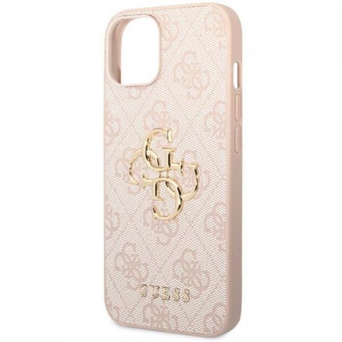 Guess - Guess iPhone 15 Plus Mobilskal Big Metall Logo - Rosa