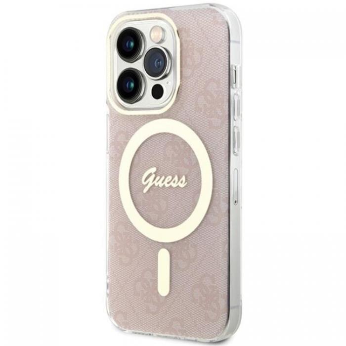 Guess - Guess iPhone 15 Pro Max Mobilskal Magsafe IML - Rosa