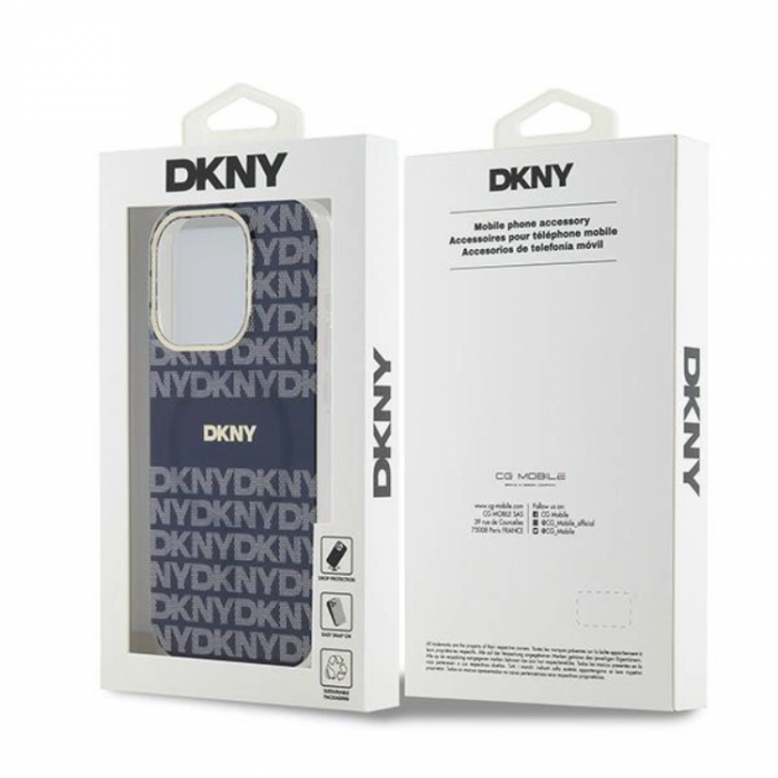 DKNY - DKNY iPhone 15 Pro Mobilskal Magsafe IML Mono & Stripe - Bl