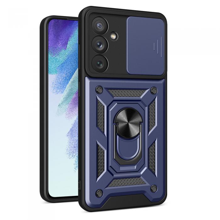 A-One Brand - Galaxy A54 Skal Ringhllare Hybrid Armor Camshield - Bl