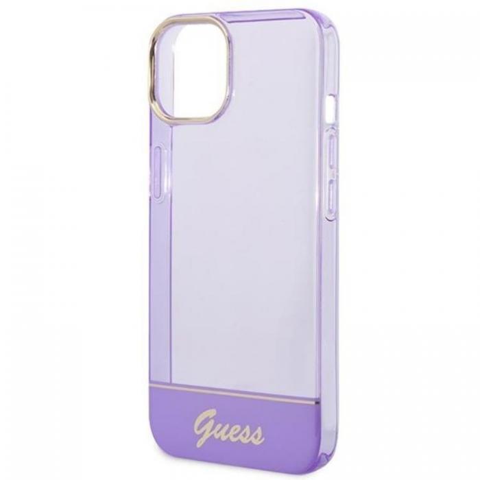 Guess - GUESS iPhone 14 Plus Skal Translucent - Lila