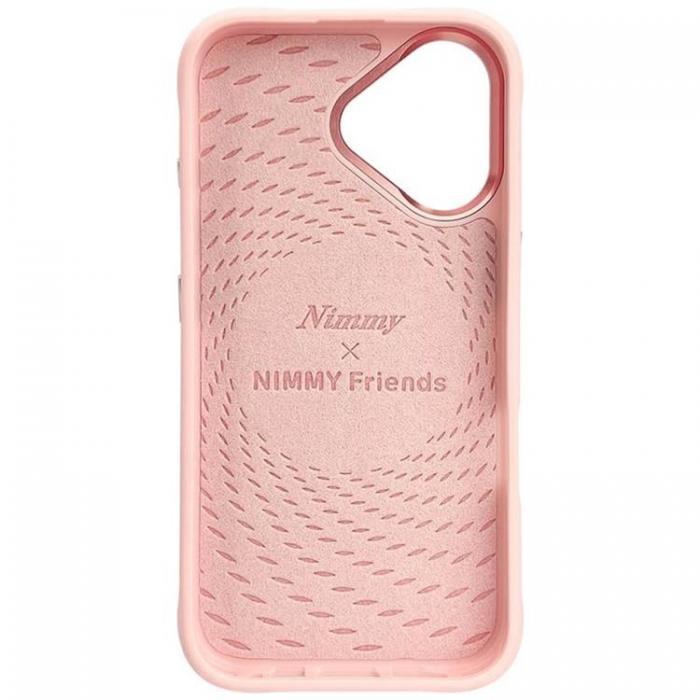 NIMMY - Nimmy iPhone 16 Mobilskal MagSafe Glasses Cool Cat - Rosa