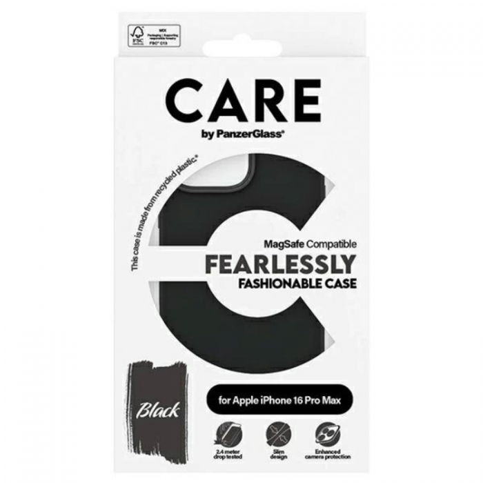 PanzerGlass - CARE By PanzerGlass iPhone 16 Pro Max Mobilskal MagSafe Fashion - Svart