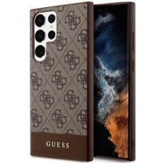 Guess - Guess Galaxy S24 Ultra Mobilskal Stripe Collection - Brun