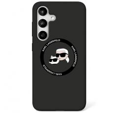 KARL LAGERFELD - Karl Lagerfeld Galaxy S25 Plus Mobilskal MagSafe Silikon Heads & Circle - Svart