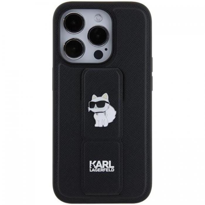 KARL LAGERFELD - Karl Lagerfeld iPhone 15 Pro Max Mobilskal Gripstand Saffiano