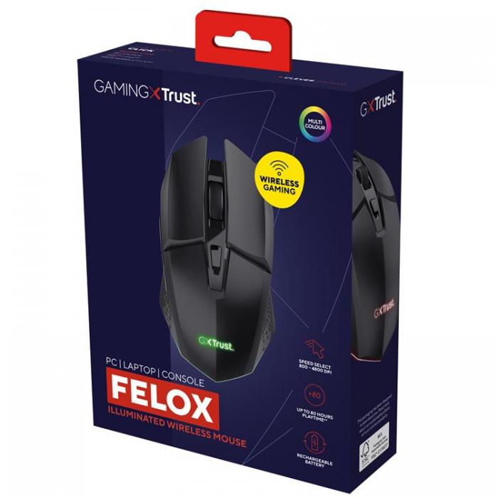 Trust - TRUST GXT 110 Felox Illuminated Trdls Gaming Mus - Svart