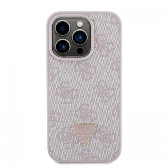 Guess - Guess iPhone 15 Pro Mobilskal Triangle Strass - Rosa