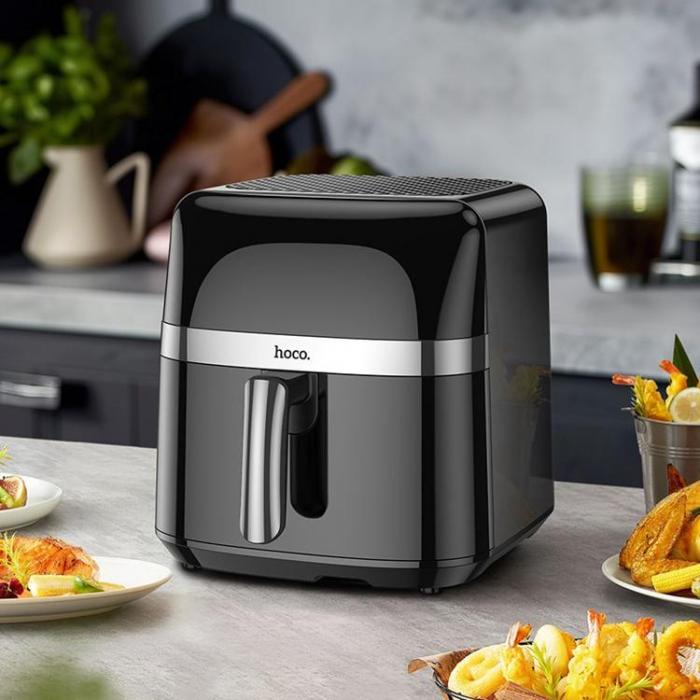 Hoco - Hoco Airfryer med Pekskrm 8L 1700W - Svart