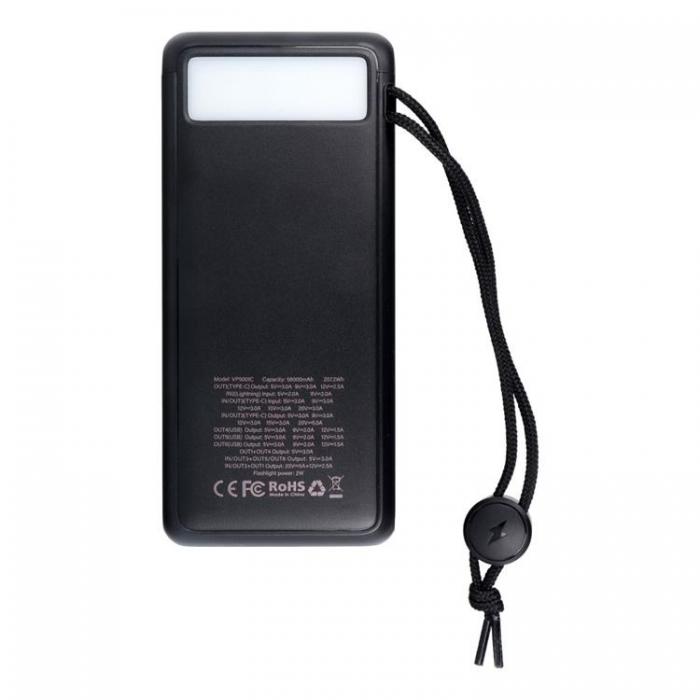 Veger - VEGER Powerbank 56000 mAh PD QC 3.0 5A 130W Tank Boost - Svart