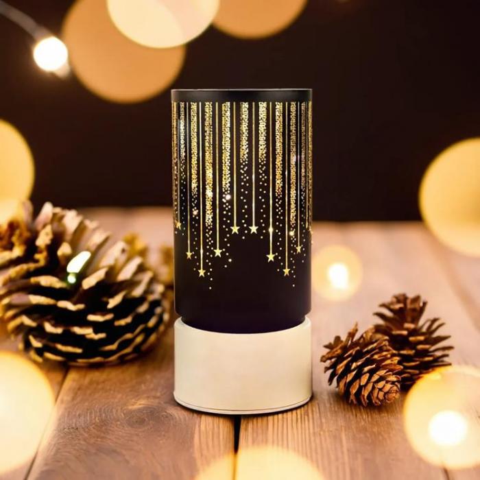 Forever Light - Forever Light Christmas Glaslykta L FCL-20 - Svart Guld