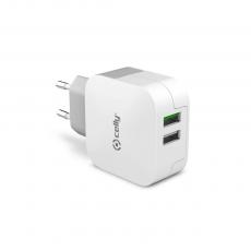 Celly - Celly USB-laddare 2xUSB 3 4A (17W)