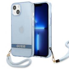 Guess - Guess iPhone 13 Skal Translucent Stap - Blå