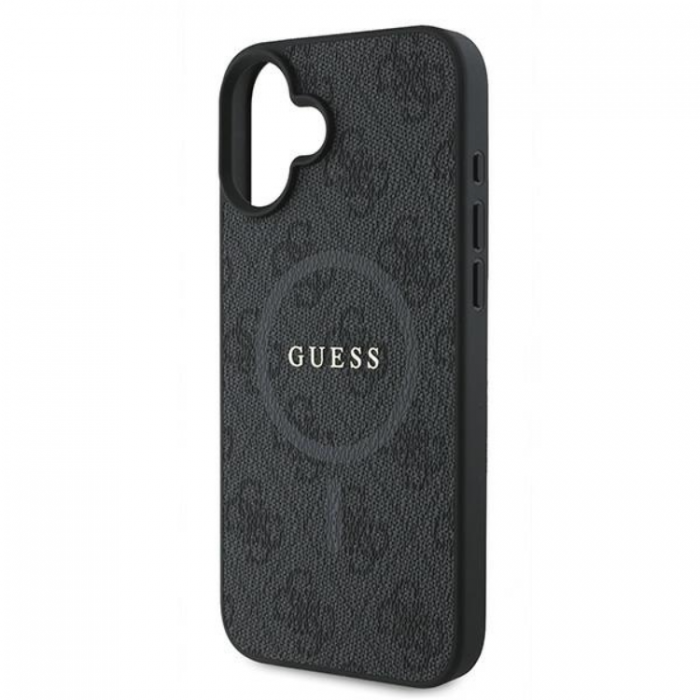 Guess - Guess iPhone 16 Plus Mobilskal Magsafe 4G Ring Classic Logo - Svart