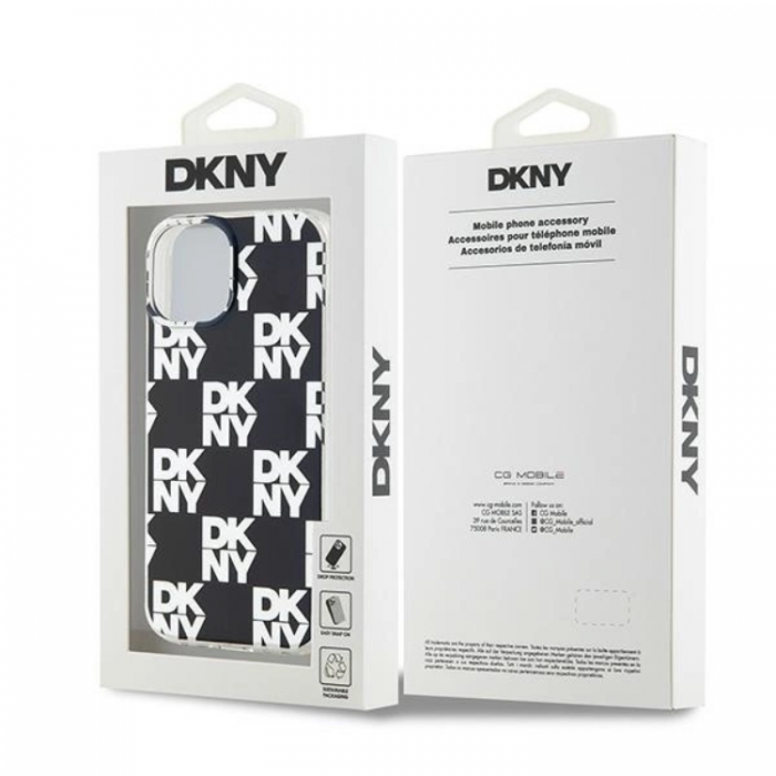 DKNY - DKNY iPhone 15/14 Plus Mobilskal IML Checkered Mono Pattern