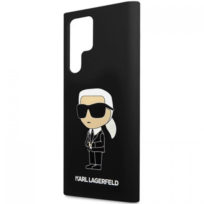 KARL LAGERFELD - Karl Lagerfeld Galaxy S24 Ultra Mobilskal Silikon Ikonik - Svart