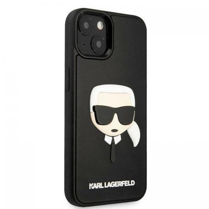 KARL LAGERFELD - Karl Lagerfeld iPhone 14 Plus Skal 3D Rubber Karl`s Head - Svart