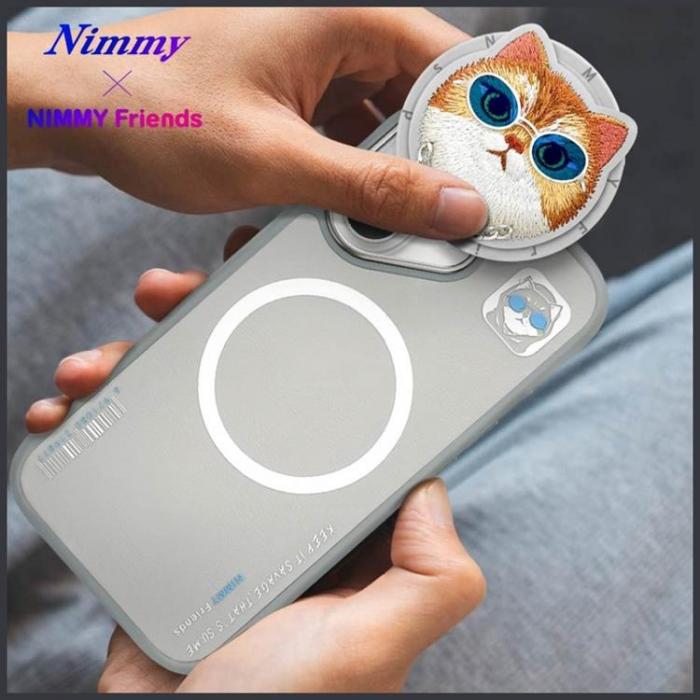 NIMMY - Nimmy iPhone 16 Mobilskal MagSafe Glasses Cool Cat - Gr