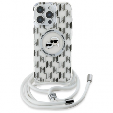 KARL LAGERFELD - Karl Lagerfeld iPhone 16 Pro Max Mobilskal MagSafe Crossbody Karl & Choupette