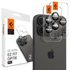 Spigen - [2-Pack] Spigen iPhone 16 Pro Max/16 Pro Linsskydd Härdat glas EZ FIT