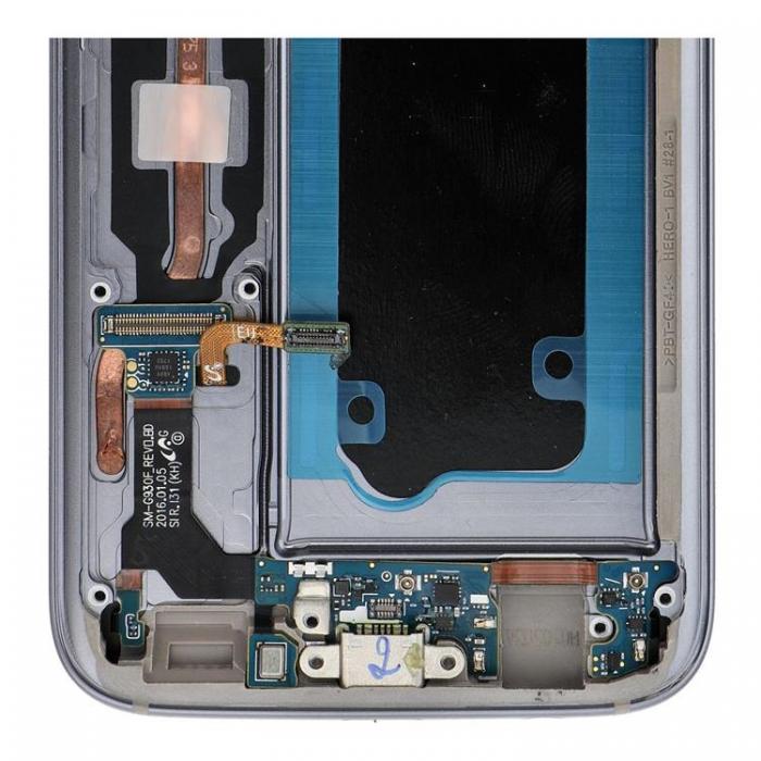 SpareParts - SAMSUNG S7 Skrm med LCD-display FixCell Renoverade - Svart