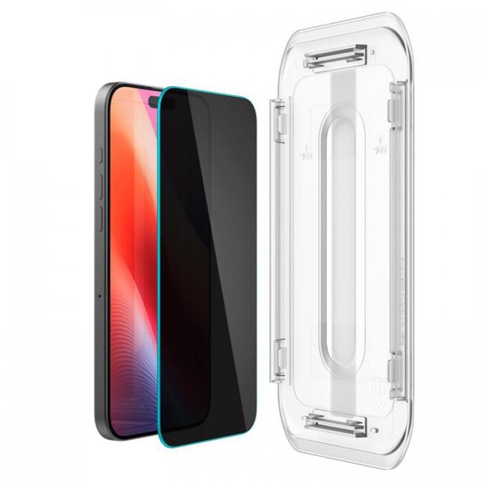 Spigen - [2-Pack] Spigen iPhone 16 Pro Max Skrmskydd Hrdat glas TR. EZ Fit Privacy