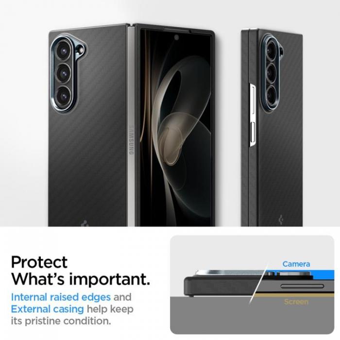 Spigen - Spigen Galaxy Z Fold 6 Mobilskal Airskin Aramid - Svart