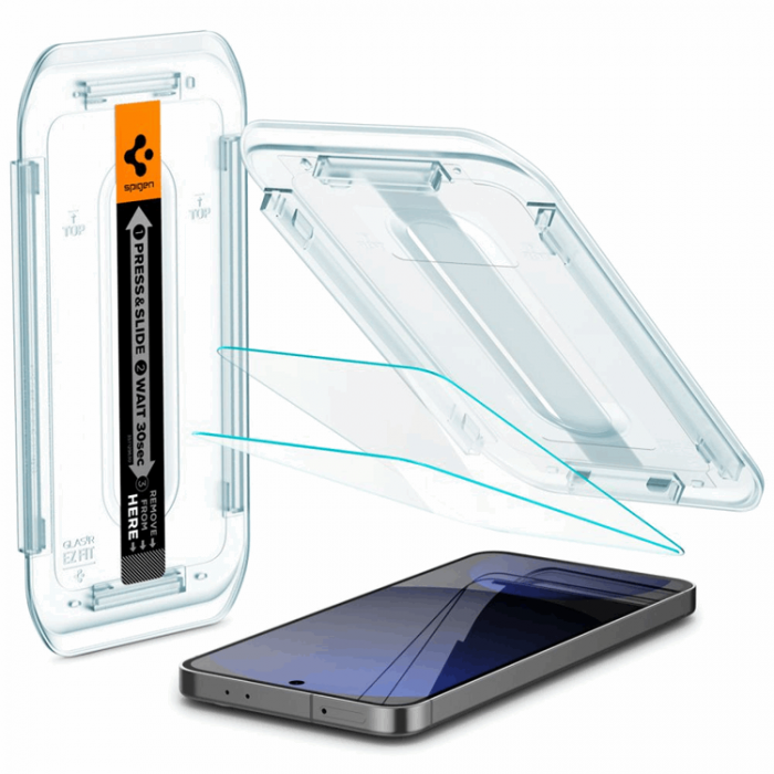 Spigen - [2-Pack] Spigen Galaxy S24 FE Hrdat glas Skrmskydd EZ-Fit