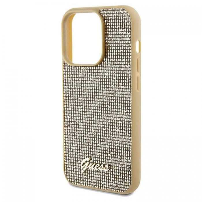 Guess - Guess iPhone 14 Pro Max Mobilskal Disco Script Metal - Guld