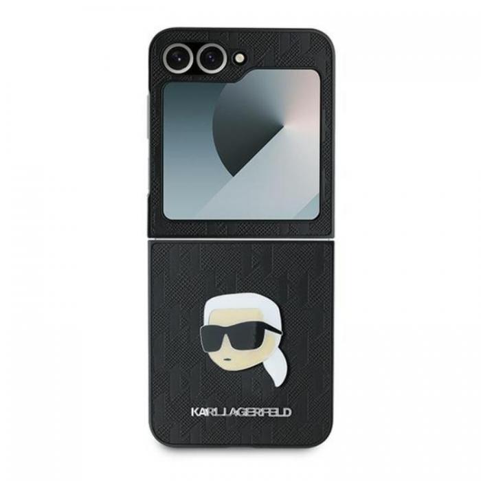 KARL LAGERFELD - Karl Lagerfeld Galaxy Z Flip 6 Mobilskal Saffiano Monogram - Svart