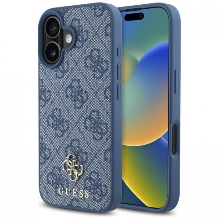 Guess - Guess iPhone 16 Mobilskal MagSafe HC PU 4G Small Classic - Bl